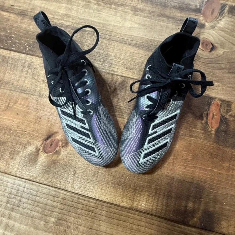Adidas Predator Soccer Cleats Youth US 3.5 Black Purple FG Football Boots